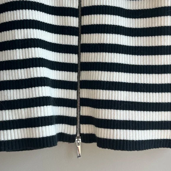 Madewell Black and White Striped Cardigan - Picture 3 of 4
